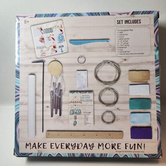 NEW Make Your Own Clay Geode Wind Chime DIY Craft Kit CHRISTMAS GIFT Stocking St - Picture 6 of 13